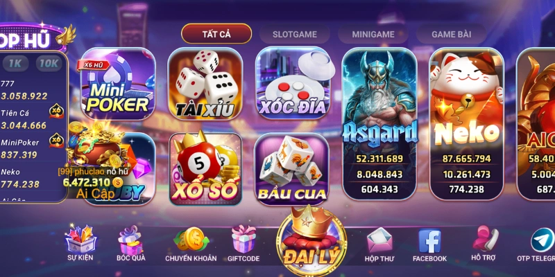 giới thiệu sảnh game tại 99vinna